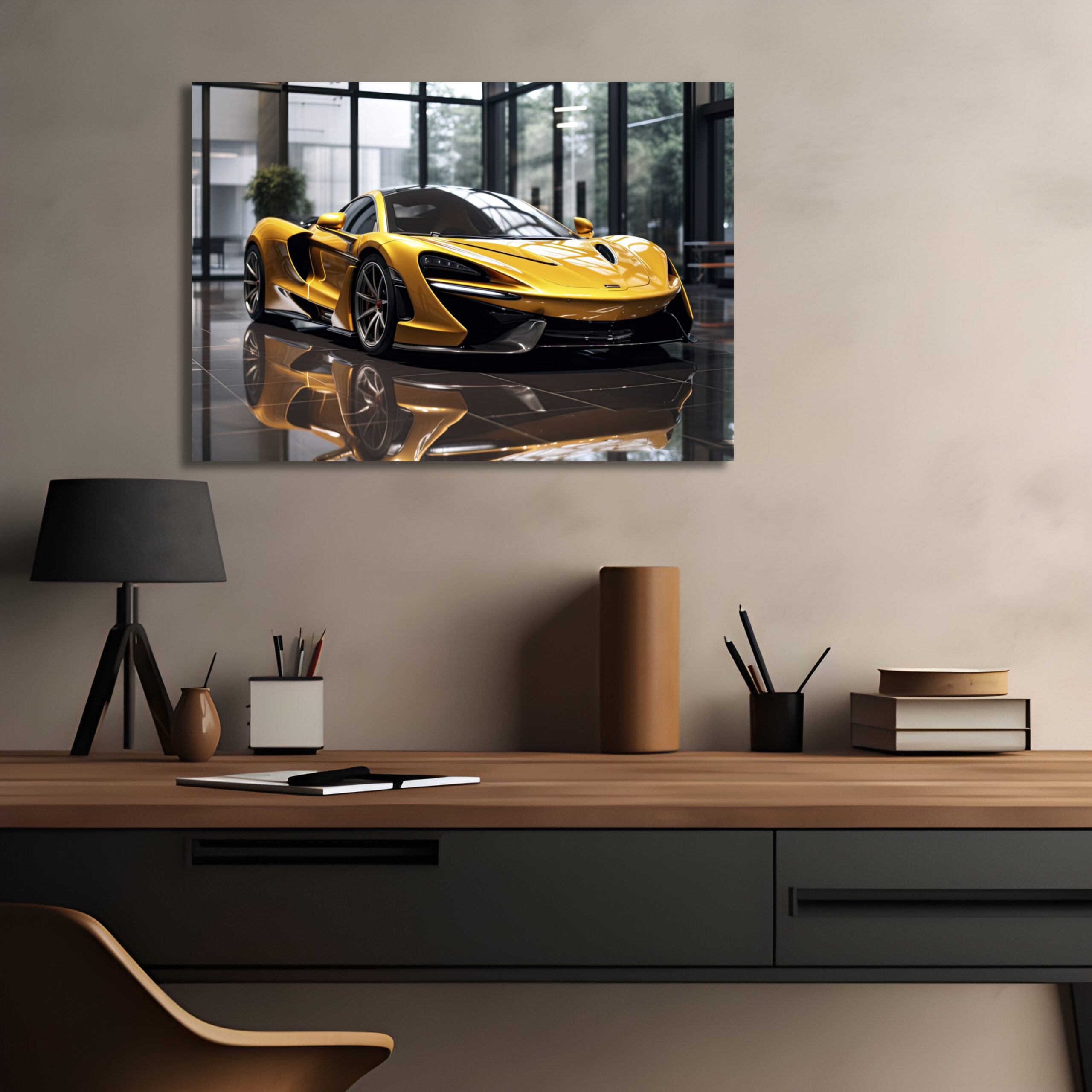 黃色跑車《金屬海報》：圖片 4