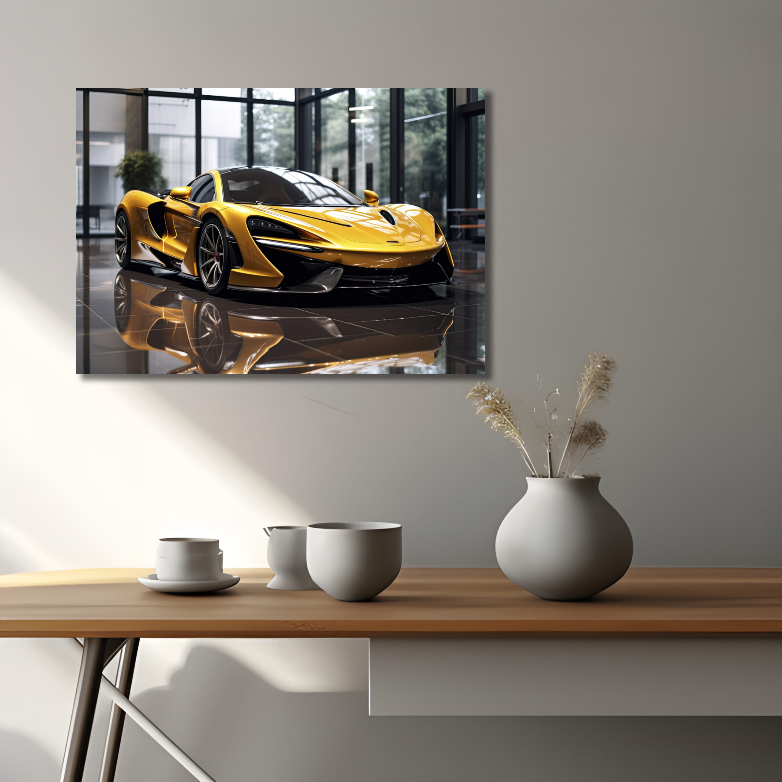 黃色跑車《金屬海報》：圖片 5